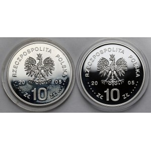 10 złotych 2005 Poniatowski - zestaw (2szt)