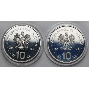 10 złotych 2005 Poniatowski - zestaw (2szt)