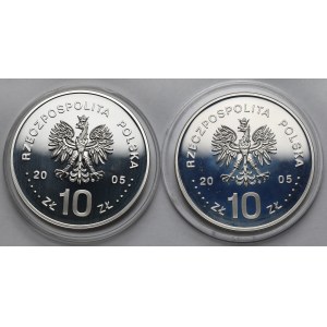 10 złotych 2005 Poniatowski - zestaw (2szt)