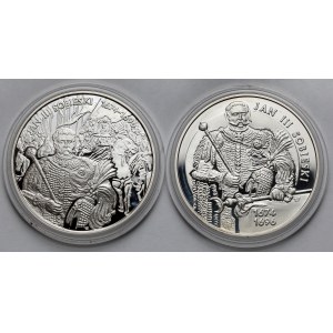 10 złotych 2001 Jan III Sobieski - zestaw (2szt)