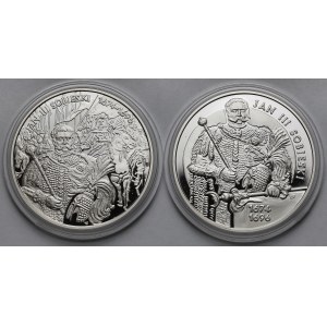 10 złotych 2001 Jan III Sobieski - zestaw (2szt)