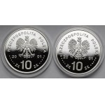 10 złotych 2001 Jan III Sobieski - zestaw (2szt)
