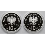 10 złotych 2001 Jan III Sobieski - zestaw (2szt)