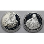10 złotych 2002-2005 August II Mocny - zestaw (2szt)