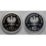 10 złotych 2002-2005 August II Mocny - zestaw (2szt)