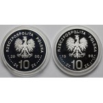 10 złotych 1998-2000 Zygmunt III Waza i Solidarność - zestaw (2szt)