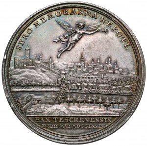 Slesia, medaglia della Pace di Cieszyn 1779 - rara