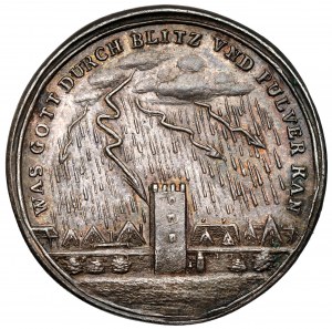 Silesia, Wroclaw, Gunpowder explosion medal 1749 (Kittel)