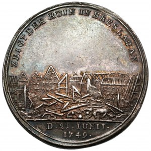 Śląsk, WROCŁAW, Medal wybuch prochowni 1749 (Kittel)