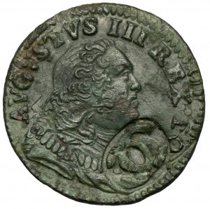 Augustus III Sas, Gubin Shelter 1751 - CC countermark