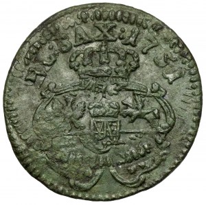 Augustus III Sas, Gubin Shelter 1751 - CC countermark
