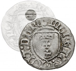 Casimiro IV Jagellone, Szeląg Danzica - aquila senza corona
