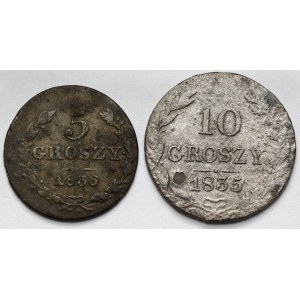 5-10 groszy 1835-1836 - zestaw (2szt)