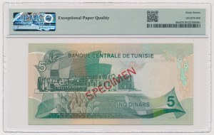 Tunezja, 5 Dinars 1972 SPECIMEN