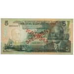 Tunisia, 5 Dinars 1972 SPECIMEN
