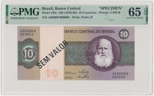 Brazylia, SPECIMEN / SEM VALOR 10 Cruzeiros ND (1970-80) A 00000*00000