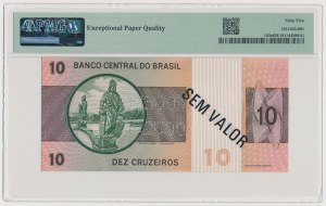 Brazil, Specimen SEM VALOR 10 Cruzeiros ND (1970-80) A 00000*00000