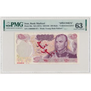 Iran, Bank Markazi SPECIMEN 100 Rials ND (1971) / SH1350