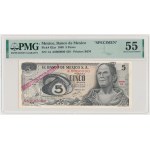 Mexico, 5 Pesos 1969 Specimen ESPECIMEN Serie 1A A0000000