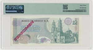 Mexico, 10 Pesos 1970 Specimen ESPECIMEN Serie 1X X 0000000