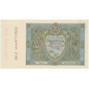 20 złotych 1926 - WZÓR - Ser.V 0245678