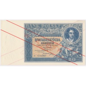 20 złotych 1931 - WZÓR - AT. 1234567