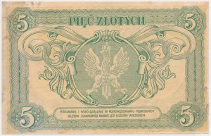 Bilet zdawkowy, 5 złotych 1925 Konstytucja - przycięty