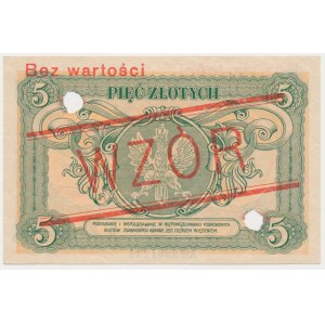 Bilet zdawkowy, 5 złotych 1925 Konstytucja - WZÓR