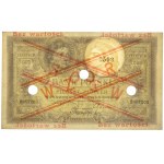 500 złotych 1919 - WZÓR - niski nadruk, z perforacją