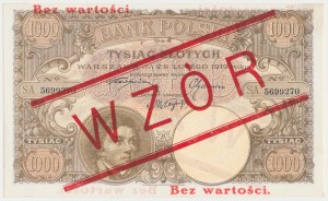 1,000 zloty 1919 - MODEL.