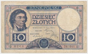 10 Zloty 1924 - III EM. A - sehr selten