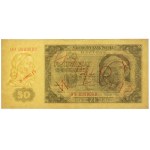 50 złotych 1948 - WZÓR - OO 0000000 - Nr 000049 - RZADKOŚĆ