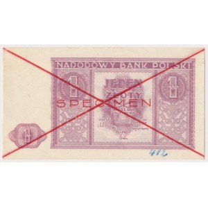 Nr 412. 1 złoty 1946 - SPECIMEN