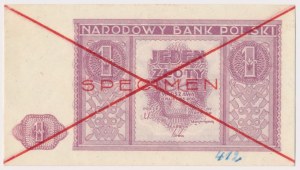 Nr 412. 1 złoty 1946 - SPECIMEN