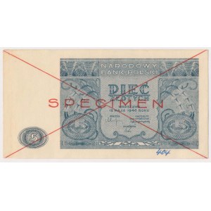 Nr 404. 5 złotych 1946 - SPECIMEN