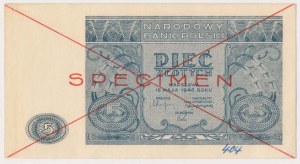 Nr 404. 5 złotych 1946 - SPECIMEN