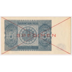 Nr 404. 5 złotych 1946 - SPECIMEN