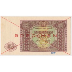 Nr 400. 10 złotych 1946 - SPECIMEN