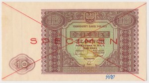 Nr. 400. 10 Zloty 1946 - SPECIMEN