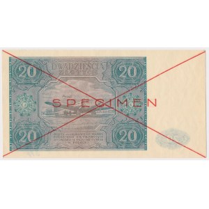 Nr 394. 20 złotych 1946 - SPECIMEN - A 1234567