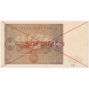 Nr 373. 1.000 złotych 1946 - SPECIMEN - B 1234567 / 8900000