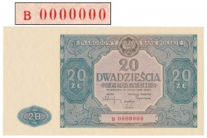 20 zlotých 1946 - B 0000000