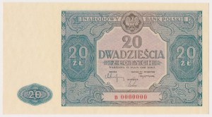 20 zloty 1946 - B 0000000