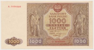 1,000 zloty 1946 - A. 0000000