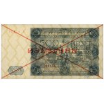Nr 380. 500 złotych 1947 - SPECIMEN - X 123456 - rzadka pierwsza połowa