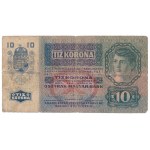 Austria, 10 - 100 Kronen 1912-1915 with Romanian stamps (4pcs)