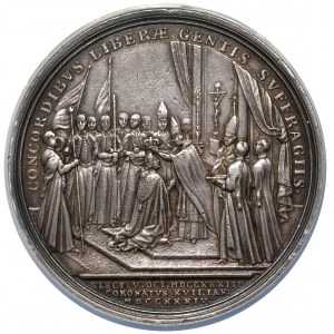 August III Sas, Medal koronacyjny 1734 r.