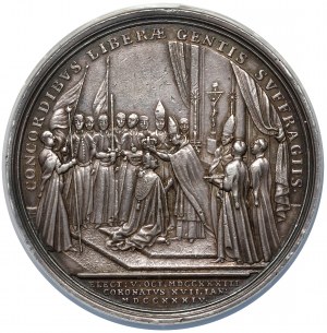 August III Sas, Medal koronacyjny 1734 r.