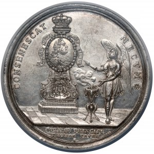 August III Sas, Medal pośmiertny Augusta II Mocnego 1733