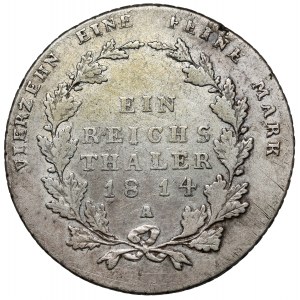Prusy, Friedrich Wilhelm III, Talar 1814-A, Berlin - błąd WILHLEM